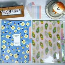 Flower Style File Folder, Back To School Expanding File Folders With Labels, Stylish File Organizer, Accordion File Organizer Letter Size For School, Office And Home, Multi Colors Optional Back To School, School Supplies