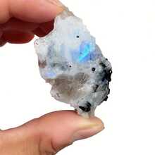 1/2/3pcs Natural Black & White Moonstone Crystals, Blue Aura 7 Chakra Crystals, Aromatherapy Diffuser Stones, Mineral Specimen Decor & Collection, Healing Pyrite Crystals, Premium Jewelry DIY Decor, Yoga Meditation Crystals, Best Holiday Gift - Natural Black and White Moonstone Crystal Rough Stone - View 8