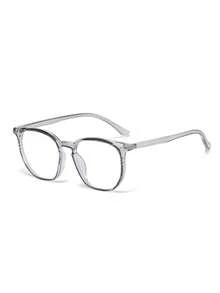 2025 Spring New Oval Frame Rivet Eyeglasses Frame, Fashion Commuter No-Makeup Face Versatile Leopard Print Cute PC (Polycarbonate) Clear Lens - Multicolor - View 11