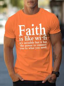 Simple Printed Men's Regular Shoulder-Shirt - White - View 6