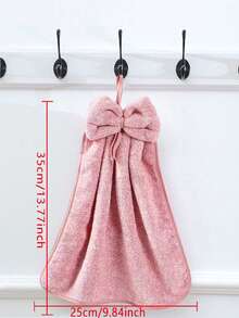 1 件简约纯色蝴蝶结手巾，超柔软吸水个性化毛巾，浴室装饰，浴室配件，多用途多功能毛巾 - 彩色 - 查看 3