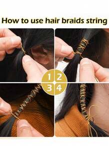 1 قطعة حبل مطاطي ذهبي للضفائر والخصلات الشعرية لموضة الهيب هوب والبنك، سلك شعر ذهبي وفضي للضفائر، اكسسوارات شعر ذات لمعان للضفائر الأفريقية، مناسبة للنوادي الليلية وحفلات الرقص والمهرجانات الموسيقية والعطلات الشاطئية، تاج للرأس، مجوهرات للرأس، سلسلة للرأس، سلسلة للشعر، للزفاف