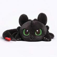 Universal Pictures ​Official  Night Fury Plush - 63cm Black Curled Sleeping Pose, Green Eyes​ Birthday Gift - Black - View 3