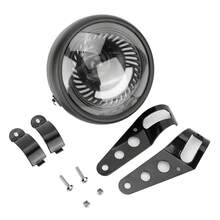 Universal 6.5 Inch 12V Motorcycle LED Headlight With High And Low Beam. - Black - View 1