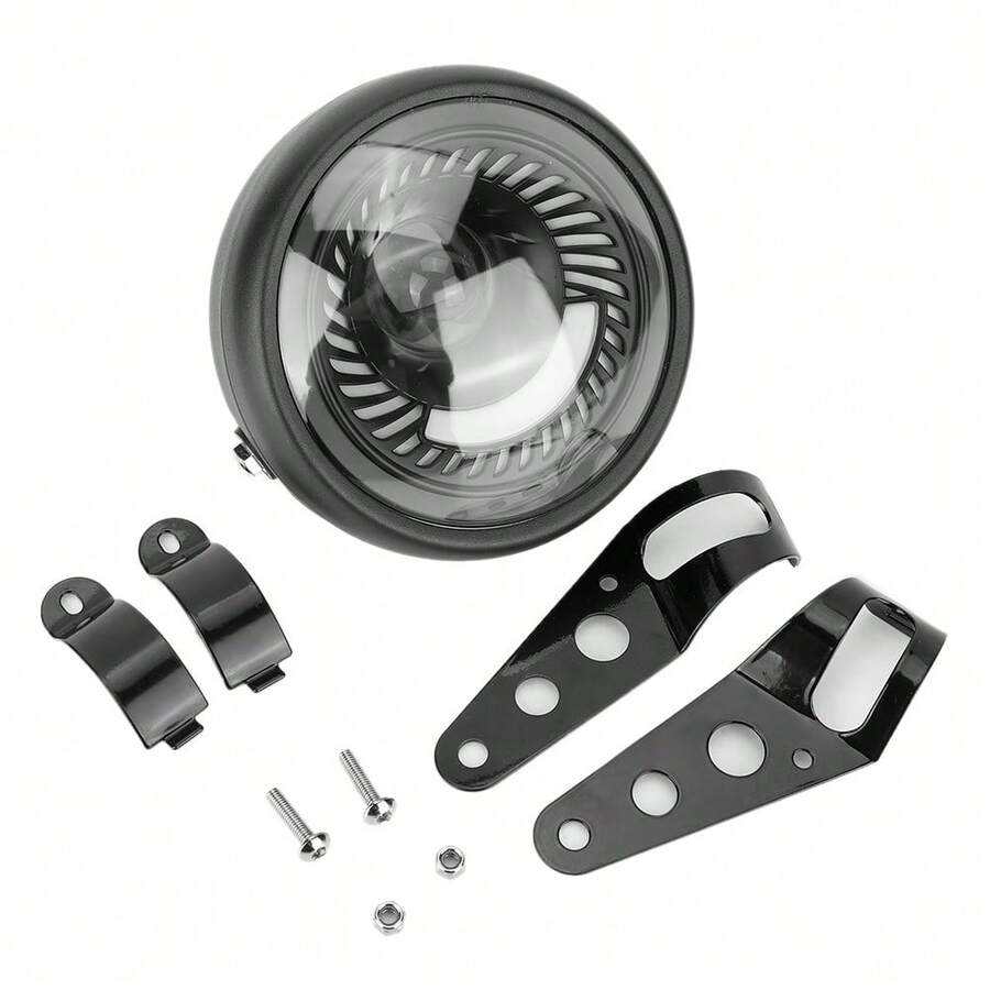 Universal 6.5 Inch 12V Motorcycle LED Headlight With High And Low Beam. - Black - View 1