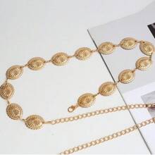 A High - Quality Circular Metal Belt Summer, School Fall, Autumn, Halloween - Gold - View 10