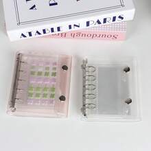 M 双环双页活页夹，透明环封贴纸，贴纸书，贴纸书架，封口书，补充包，透明贴纸书，活页夹 - 均碼 - 查看 1