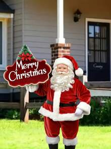 Estaca de jardín de Papá Noel de acrílico 2D con barba blanca - Mejor decoración navideña para el patio, sin batería, decoración navideña para el jardín - Multicolor - Ver 10