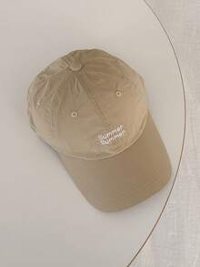 1pc Soft Top Candy Color Stylish Letter Printed Baseball Cap, Women's Breathable Quick-Dry Sun Hat For Outdoor, Spring/Summer