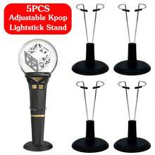 5 buah Dudukan Light Stick Kpop - Stand Light Stick yang Dapat Diatur, Cocok untuk Light Stick Fan Kpop Universal, untuk Koleksi, Pajangan, dan Pengorganisasian - Hitam-5pcs - View 7