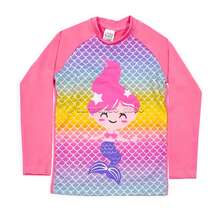 Children's Beach Kit Printed Bikini + UV50 Shirt Sun Protection Girl Summer Pool (1 To 6 Years) - Dusty Pink - View 4