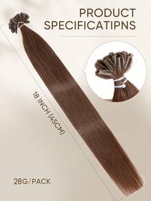 U-Tip Hair Extensions, Nail-Tip Hair Extensions, Straight Hair, U-Tip Keratin Fusion Hair Extensions, Invisible Nail-Tip U-Tip Hair Extensions - S4 - View 6