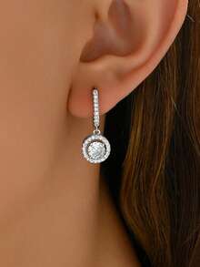 1 Paar zarte Ohrringe mit Zirkonia-Einlage für Frauen, vielseitige Ohrringe im Mori-Stil mit hochwertigem Flair