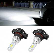 H16/5202 faros antiniebla 2 piezas 80w 3200lm 6000k, faros antiniebla profesionales, alta potencia y brillo, set de 2 piezas, repuesto automotriz eficiente - Negro - Ver 4