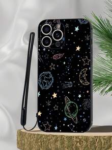 1 件黑色 TPU 太空与宇宙图案防震手机壳和 1 条黑色硅胶挂绳，兼容手机壳/配套手机壳/趣味手机壳/安卓手机壳/手机壳/手机壳/OPPO 手机壳/兼容 15 Pro Max/ A14/ A54/ A52/ A31 4G/ A23/Redmi Note 8 Pro/Redmi Note 11 Pro 4G/Redmi Note 12 4G/OPPO A54 - 彩色 - 查看 3