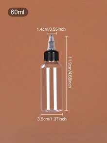 1件/2件/3件 10ml/20ml/30ml/50ml/60ml/100ml 精油可填充滴管瓶，挤压滴管瓶，透明尖头分配瓶 - 無色 - 查看 24