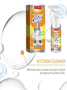 JUE FISH 60ml/120ml Kitchen Foaming Cleaner, Grease Remover For Stove, Oven, Pots And Pans. Effectively Dissolves Stubborn Burnt-On Food And Grime, Keeps Kitchen Utensils Sparkling Clean.