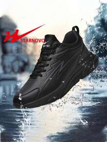 STARNOVO Men's Shoes Autumn And Winter New Large Middle Top Shoes Sports And Leisure Black Leather Soft Bottom Boots For Men 2000s Style Valentine's Day Ideas