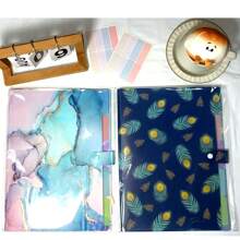 Stylish Funky File Organizer With 5 Pockets And 16 Labels, Natural Marble Expanding File Folder, Make Your Study, Life And Work Be Different - 8 Patterns Optional Back To School,Back To School,School Supplies