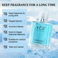 YCZ Men's Cologne 1.7 Oz (50 Ml) – Timeless Gentleman's Fragrance, Long-Lasting Fresh & Captivating Scent, Elegant Daily Wear For Men - 淺藍色 - 查看 4