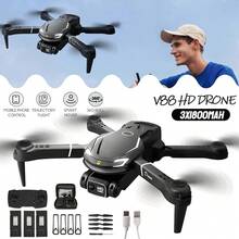 Dual-Lens Drone Remote Control Drone Six-Axis Gyroscope 5GHz Anti-Interference Supports Custom Routes 720° Omnidirectional Obstacle Avoidance Function - 黑色 - 查看 1