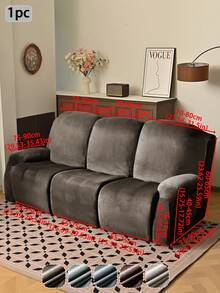 1件银狐绒沙发套，防尘沙发套，经典简约设计，可水洗，四季皆宜，适用于办公室、客厅、卧室装饰 - 彩色 - 查看 18