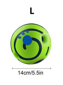 猫狗宠物声音球玩具宠物互动智力训练球玩具趣味摇晃咯咯球狗玩具缓解焦虑训练清洁牙齿内置发声宠物球玩具适用于室内和室外狗咀嚼玩耍和触摸训练用品三种尺寸的声音球玩具适用于大型犬和中型犬小型犬绿色 - 綠色 - 查看 10