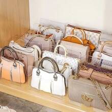 Tủ đựng ví nhựa cho tủ quần áo - Ngăn chia đựng túi xách và hồ sơ bằng acrylic trong suốt 4 ngăn, giải pháp kệ để bàn đa năng, giá trưng bày nhiều tầng có thể điều chỉnh để sắp xếp phụ kiện hiệu quả - trắng - Xem 6