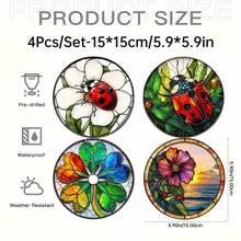 1pc Ladybug Acrylic Sun Catcher, Window Hanging Pendant, Is An Ideal Commemorative Gift For Family, Lovers, Friends, Holiday Decoration, Home Decoration, Mother's Day, Wedding Season Decoration, Birthday Gift, Wall Decoration Art