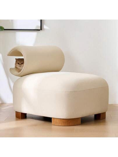 Walhai Appearance er Armchair Pet Friendly Armchair, Provides Sanctuary Cats Small Dogs, Anti Cat Scratch Fabric, Single Sofa, TV Stoel Living Room