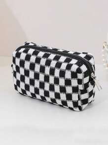 1 buc/3 buc geantă cosmetică tricotată în carouri, geantă de depozitare pentru cosmetice, geantă portabilă de călătorie, geantă pentru creioane tricotată în carouri, geantă cosmetică de mare capacitate, geantă pentru scris pentru studenți, geantă portabilă de depozitare pentru cosmetice, geantă de depozitare tricotată, geantă de depozitare tricotată în carouri pentru toamnă și iarnă, esențială pentru universitate, esențială pentru călătorie, geantă de călătorie pentru vacanță, geantă de călătorie pentru femei, geantă de machiaj, organizator de machiaj