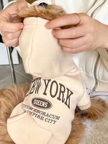 1 件新款秋冬狗狗猫咪连帽运动衫，百搭套头衫，适合贵宾犬、比熊犬、雪纳瑞犬和小型宠物 - 彩色 - 查看 13