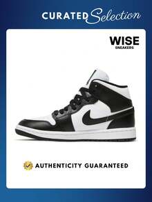 Nike Air Jordan 1 Mid Panda Black White DV0991-101 Women's Fashion Sneaker New - 黑與白 - 查看 2