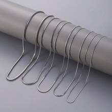 1pc Minimalist Elegant Silver Snake Bone Chain Necklace, Unisex Titanium Steel Delicate Choker Necklace, Versatile Simple Chain Halloween Accessories Teachers Day