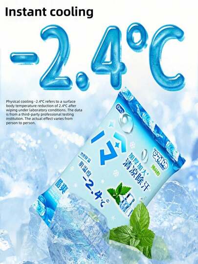 256 piezas/32 paquetes Toallitas húmedas refrescantes y refrescantes, de vuelta a la escuela, viaje, entrenamiento, limpieza facial y eliminación del sudor, portátiles, con sensación de enfriamiento mejorada (8 piezas/paquete)