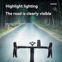 USB Rechargeable Smart Bike Light With Brightness Sensor, LED Bicycle Front Light With Battery Level Display, Cycling Accessories - Multicolor - View 8