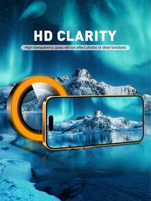 1 包适用于 夜光镜头保护膜（橙色），9H 钢化玻璃，易于粘贴，耐刮擦，防刮擦，表面光滑，适用于 11/12/13/14/15/16 Pro/Max/17/17 Air/17 Pro/17 Pro Max 适用于日常防护、办公室、家用手机摄像头保护套防水防震防摔防刮 - 橘色 - 查看 8