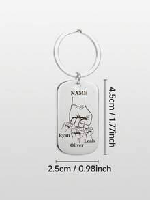 Ayotu Llaveros personalizados con patrón de puño familiar, etiquetas personalizadas para mascotas, colgantes para mochilas, llavero de regalo para maestros para papá, esposo y colegas, regalo del Día del Padre - Multicolor - Ver 12