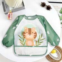 Koala Cartoon Waterproof Long Sleeve Bib, Soft Feeding Bib, Washable, Christmas, Halloween, Thanksgiving, New Year, Valentine's Day, Easter Gift