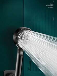 五档增压淋浴喷头，适用于家庭浴室、热水器、沐浴、增压软管、淋浴喷头。 - 黑色 - 查看 7