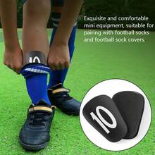 1 Pair #10 Number Football Shin Guards - Compact, Lightweight, Curved Design For Comfort, Unisex Football Accessory