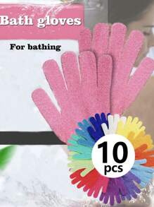 10 件/5 件/3 件/1 件去角质手套、沐浴去角质手套（适用于淋浴、SPA、身体按摩）、中号去角质手套（适用于沐浴、SPA 身体磨砂膏）、男女通用去角质手套、双纹理沐浴手套（适用于淋浴、身体磨砂膏）、去角质手套、死皮去除剂、天然身体清洁布、身体清洁工具、蓝色家居浴室装饰秋季装饰（返校季） - 多色 - 查看 16