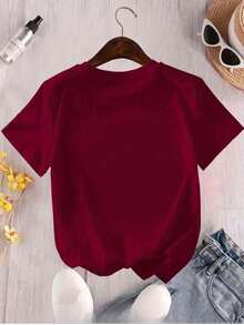 Camiseta Feminina Fotografia Mulher Cigarro Blusa 100 % Algodão Malha Premium Manga Curta Camisa Gola Redonda - Vermelho - Visão 3