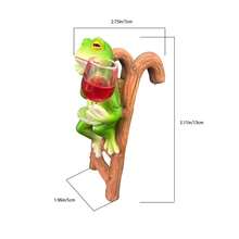 Frog Climbing Ladder Flower Pot Hugger Funny Frog Figurine Plant Decorations For Pots Outdoor Garden Decor