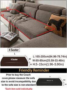 1pc Teddy Plush Solid Color Sofa Cover, Elastic Wrap-Around, Warm & Comfortable, Simple Ins Style, Pet-Friendly Anti-Slip Anti-Dirt Elastic Washable Sofa Slipcover, Suitable For L-Shaped Sofa 1/2/3/4 Seats, For Living Room, Bedroom, Study - Brown - View 10