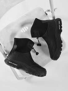 Men's High-Top Boots, British Style, Autumn/Winter New, Boots With Increased Height, Thick Sole, Outdoor Hiking Boots, Motorcycle Thick-Sole Work Boots - Multicolor - View 13
