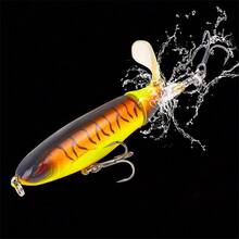 10pcs Topwater Popper Fishing Lure With Propeller Rotating Tail Topwater Bass Lures For Freshwater Saltwater Bionic Swimming Lure - Nhiều màu - Xem 2