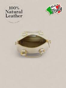 New High-Quality Versatile Women's Shoulder Bag (2025). This Elegant And Unique Small Square Bag Made Of Genuine Leather Features A Long, Detachable Strap For Shoulder Or Crossbody Wear. This Small Designer Bag, Crafted From Premium Cowhide Leather, Is A Symbol Of Sophistication And Elegance. - Beige - View 8