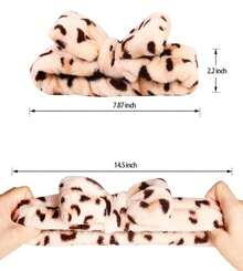 8 Pack Spa Headband, Coral Fleece Makeup Cosmetic Headband For Washing Face, Bow Headbands For Shower Terry Cloth Headbands For Women Facial Hair Band - 銅色 - 查看 2