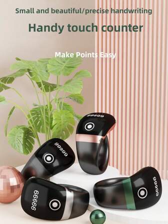 Smart Digital Ring Tally Counter, Suitable For Outdoor Running And Indoor Workout, With Rosary Beads, Fitness Tracking